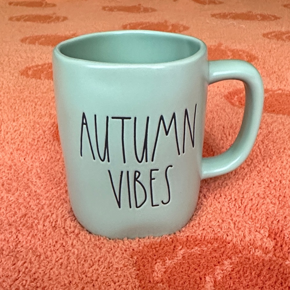 Rae Dunn Autumn Vibes Green Mug